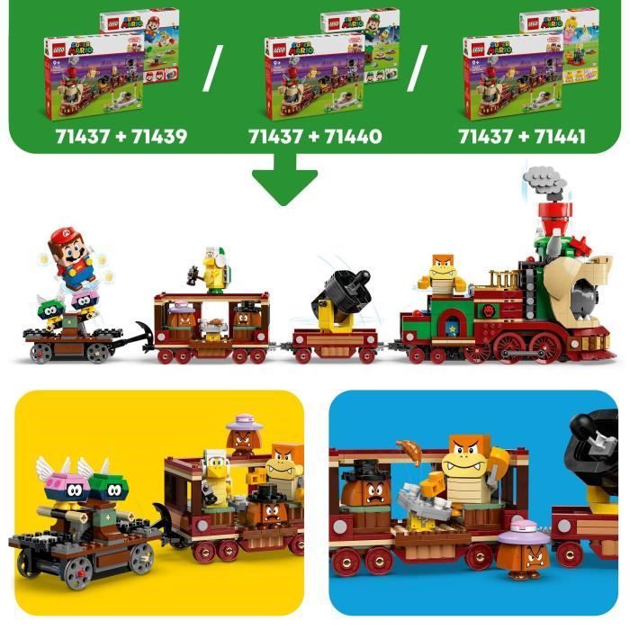 LEGO® Super Mario 71437 Train Bowser Express - Jouet avec des Personnages Nintendo®