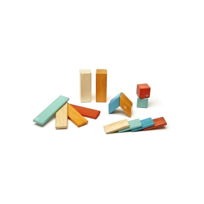 Kinderspelletjes - Tegu Classic Pocket 14 stuks - Zonsondergang - Magnetisch hout
