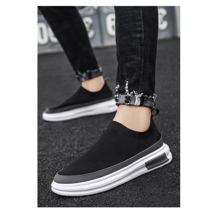 Chaussures de tennis pour hommes AY™ - Respirantes en maille - Semelle souple - Noir