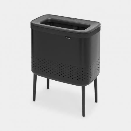 Corbeille à linge - BRABANTIA - Bo - 60 litres - Noir - Ouverture Quick-Drop