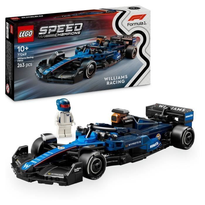LEGO Speed Champions 77249 Williams Racing FW46 F1 Bil Byggesæt for Aldere fra 10 år
