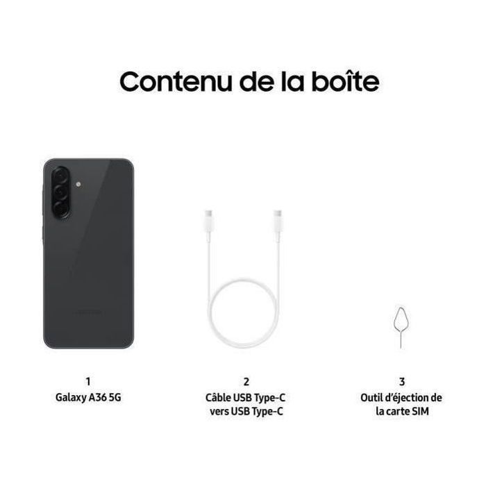 SAMSUNG Galaxy A36 5G Smartphone 128 Go Noir (2025) - Reconditionné - Excellent état