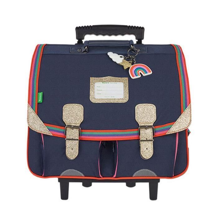 Cartable à roulettes - TANN'S - Les Fantaisies Leila - 41cm - 2 compartiments - Multicolore