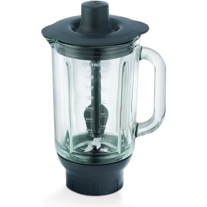 Accesorio de batidora de vidrio de 1,6 L para batidora de pie KENWOOD KAH359GL - 4 cuchillas