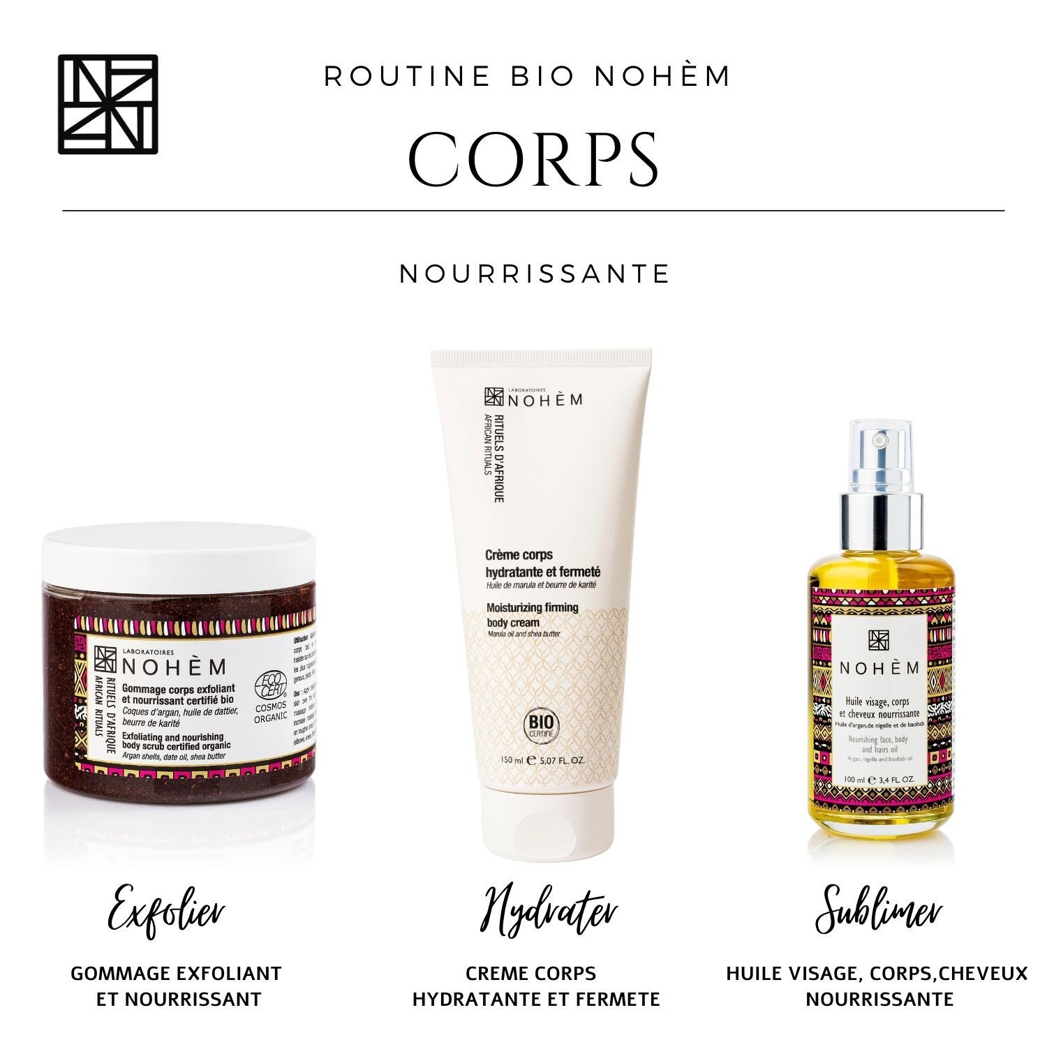 Nohèm Gommage corps exfoliant et nourrissant