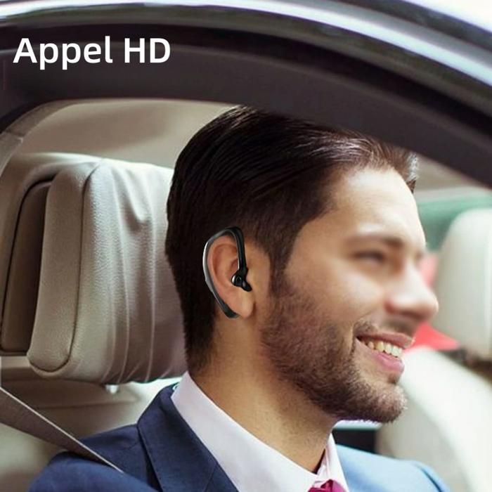 Auriculares Bluetooth, pantalla LED, sonido de alta definición, resistentes al agua, carga USB, batería de larga duración, portátiles, color negro.
