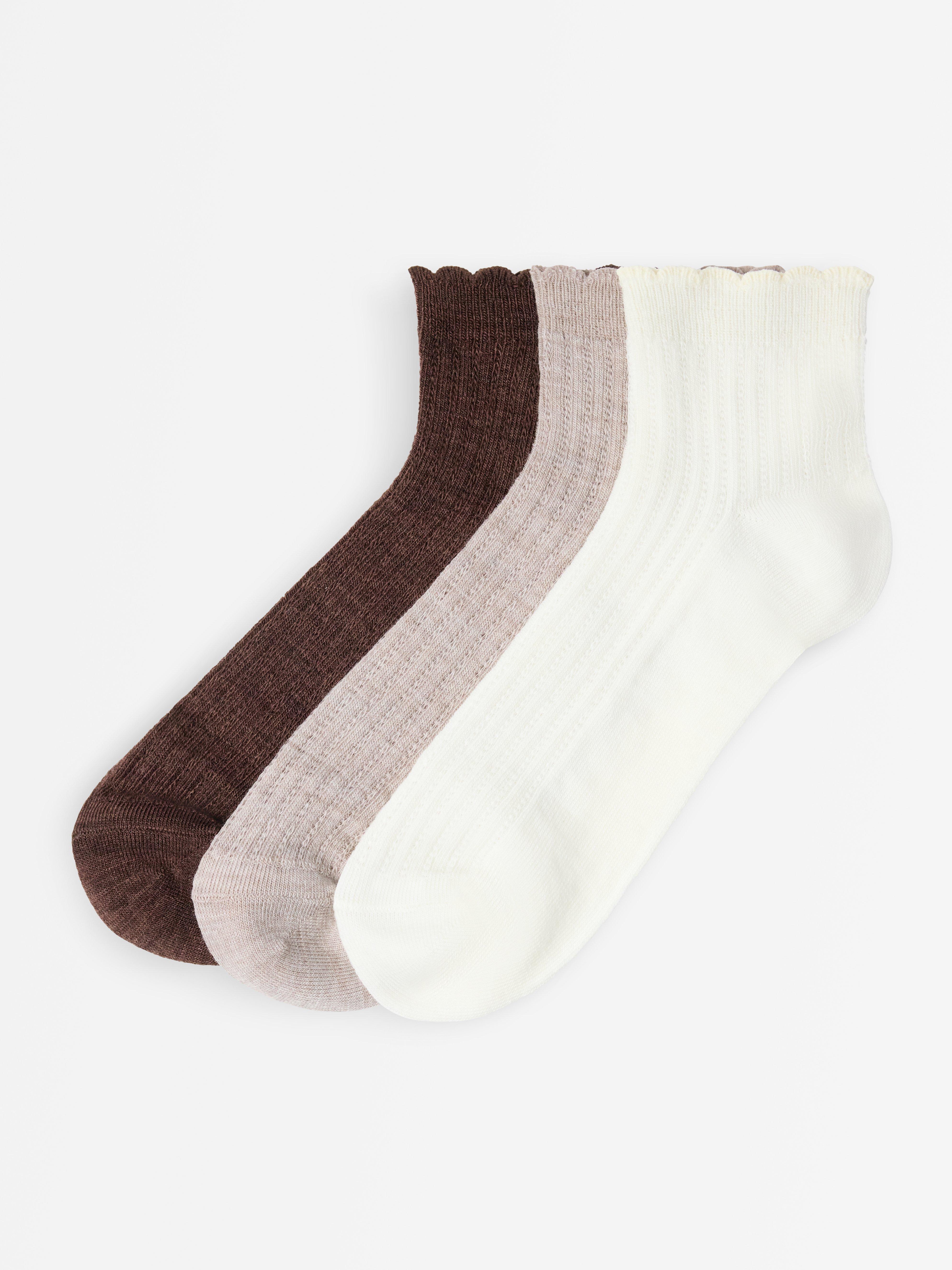 páry kotníkových ponožek ze směsi merino vlny v barvě Dusty Beige Melange