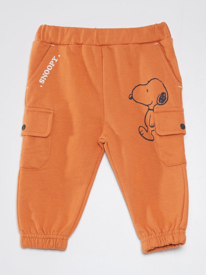 Pantalones de Snoopy con bolsillos con solapa - NARANJA