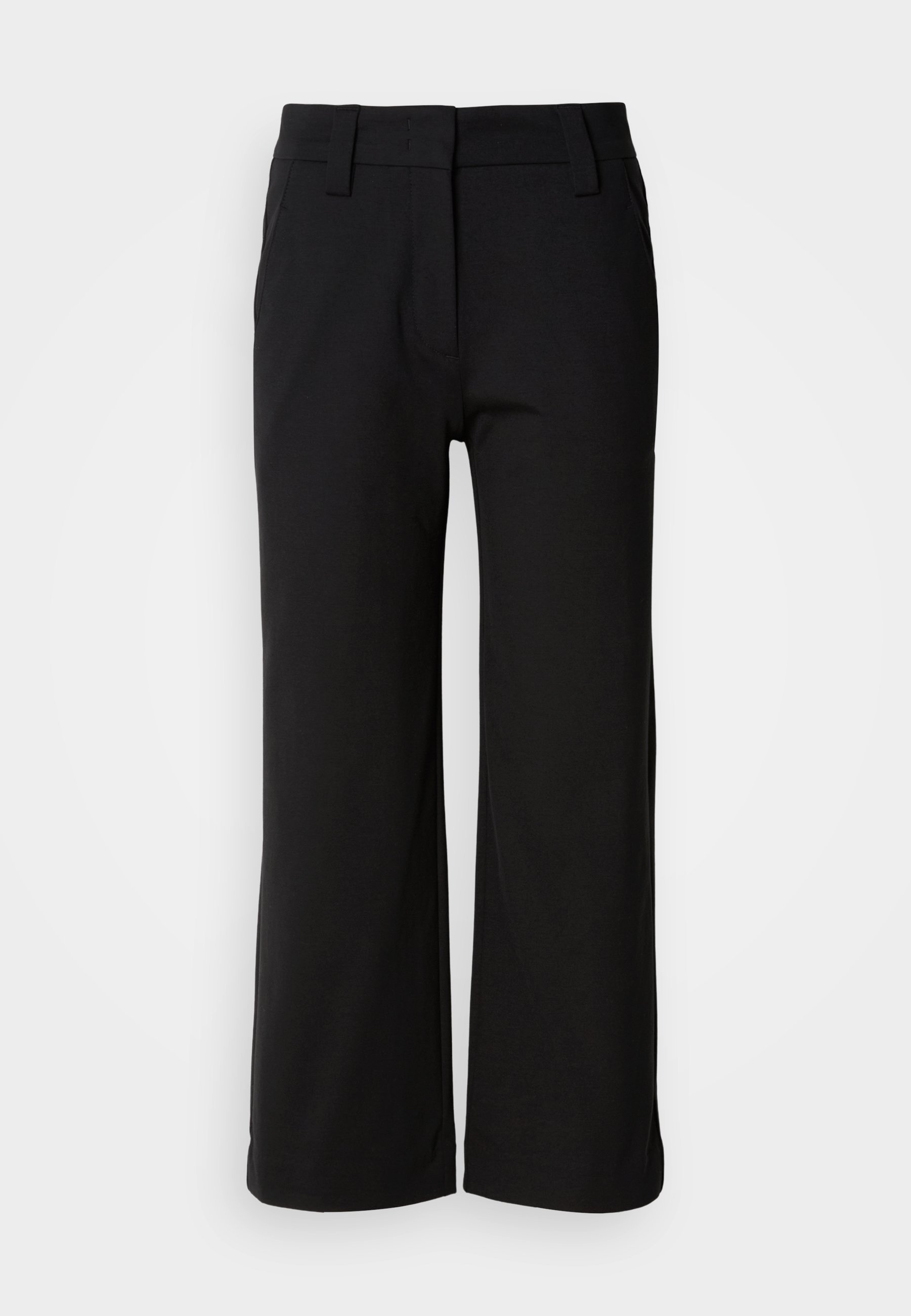 Pantalon Marc O'Polo taille moyenne, jambes larges et coupe courte - Noir