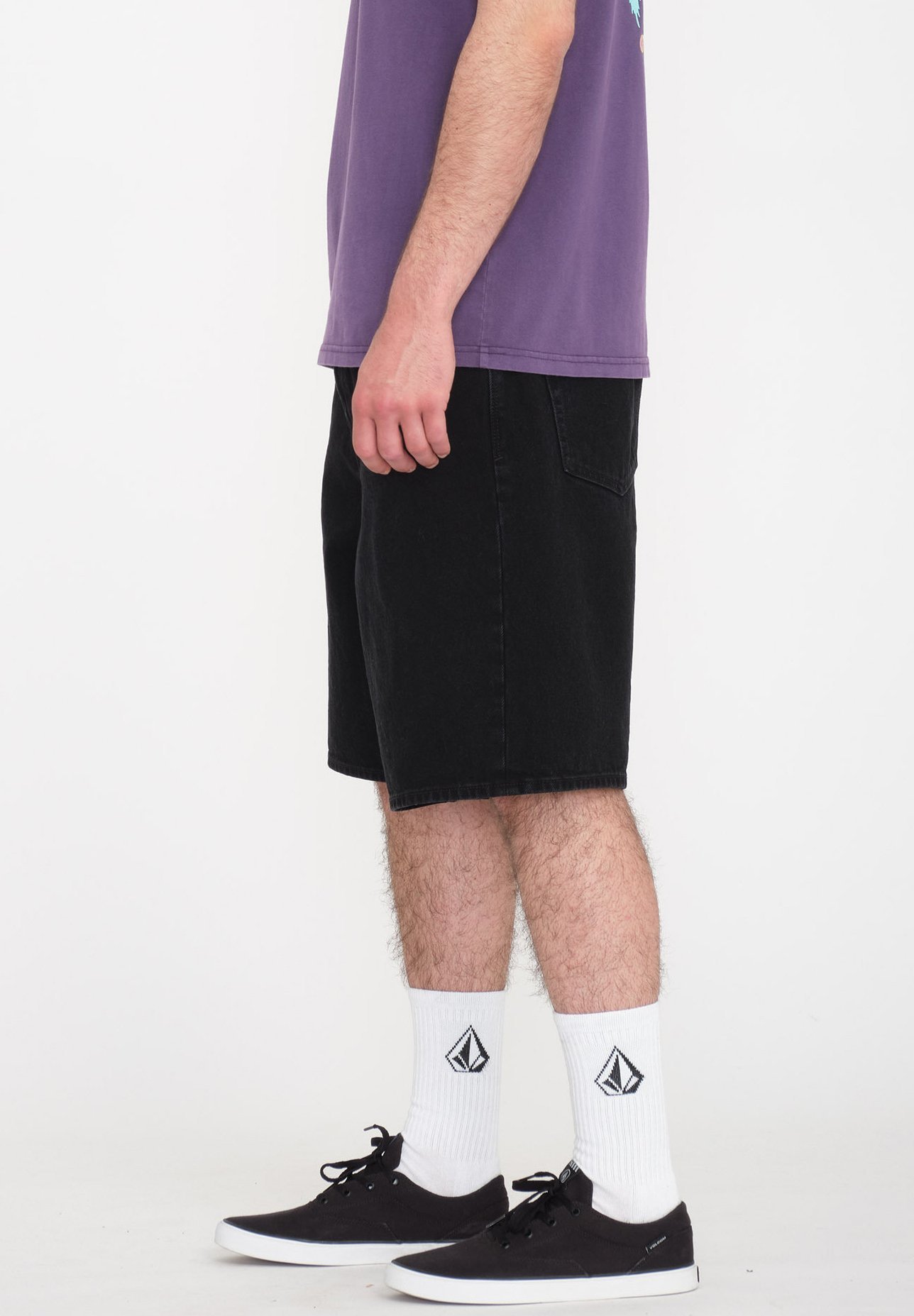 Volcom BILLOW - Pantaloncini di jeans - neri