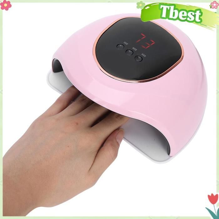 Tbest Nail Art Lamp 72W Professionele UV Gel Nageldroger Manicure Lamp Nail Art ] Huishoudelijke apparaten Nagellak Roze