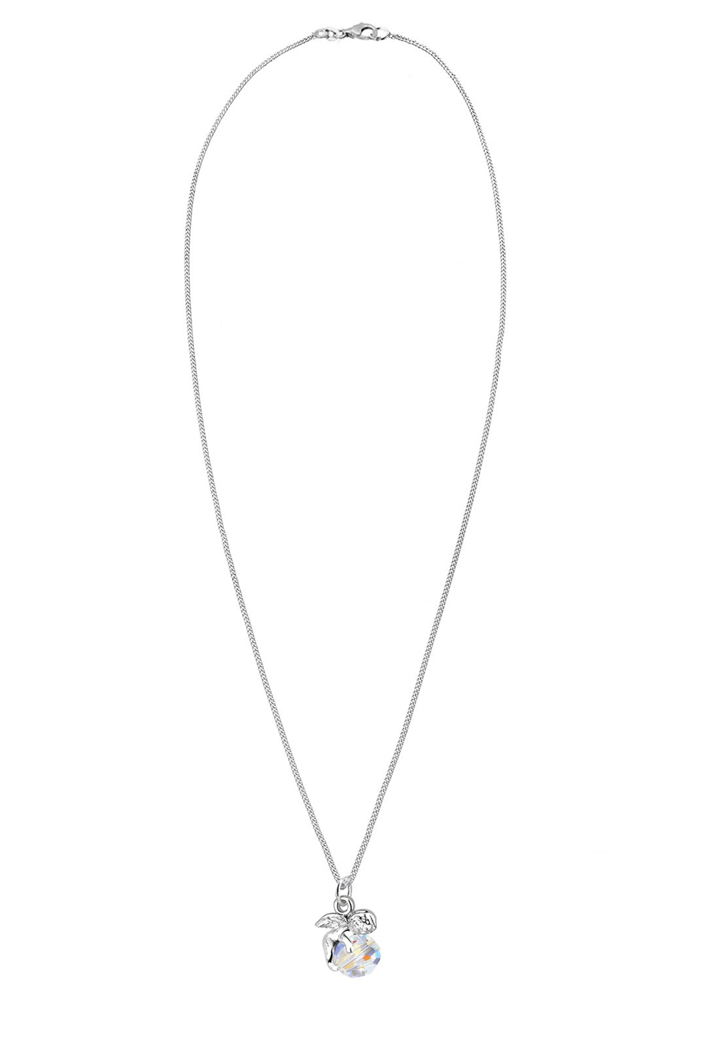 Elli Femmes Pendentif Ange avec Cristal en Argent Sterling 925