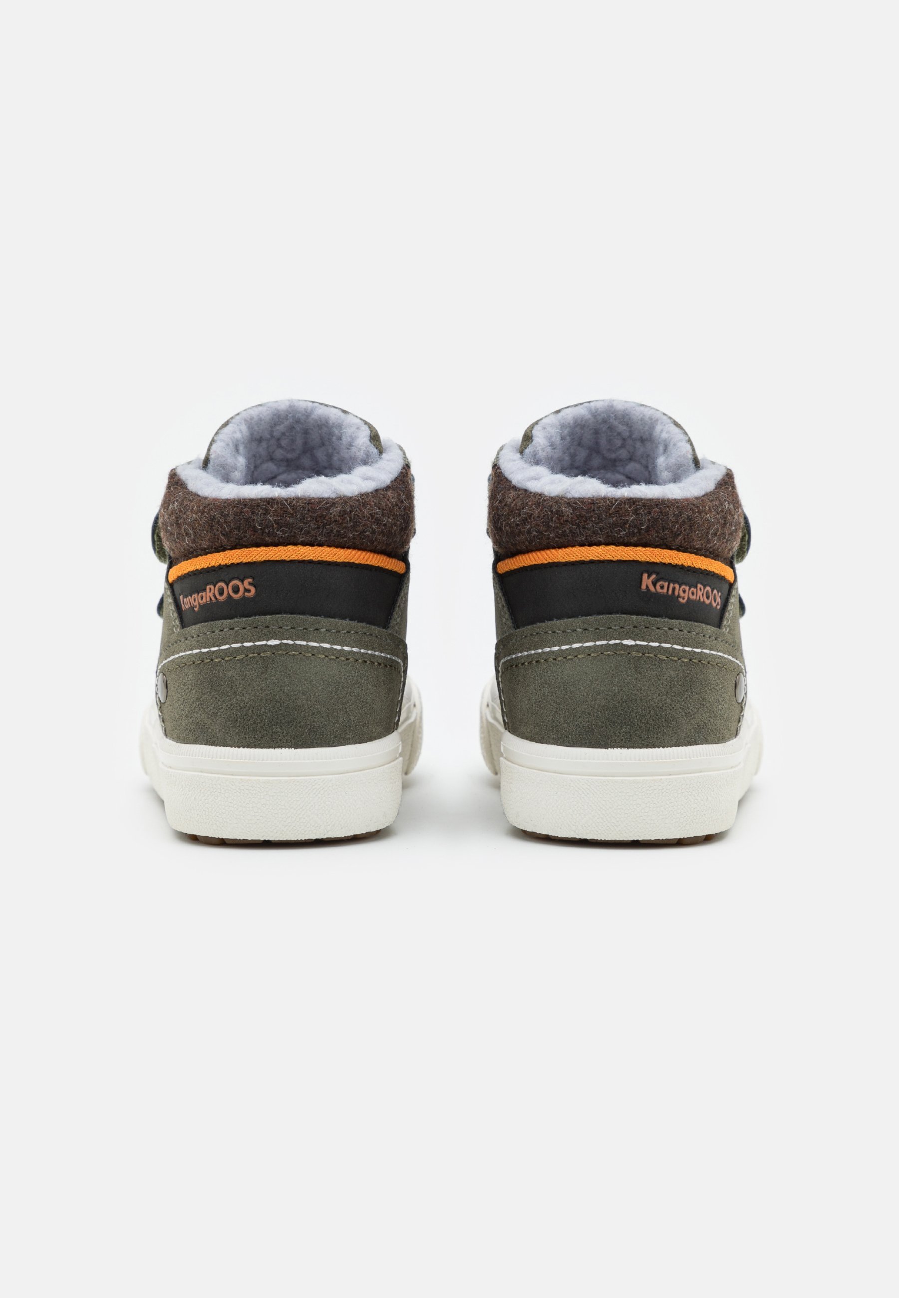 KangaROOS KAVU PRIMO UNISSEX - Tênis de cano alto - verde-oliva/vermelho