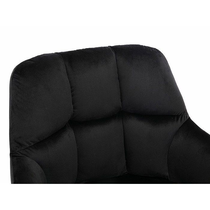 Set di 2 sedie con braccioli - Velluto e metallo - Nero - PEGA