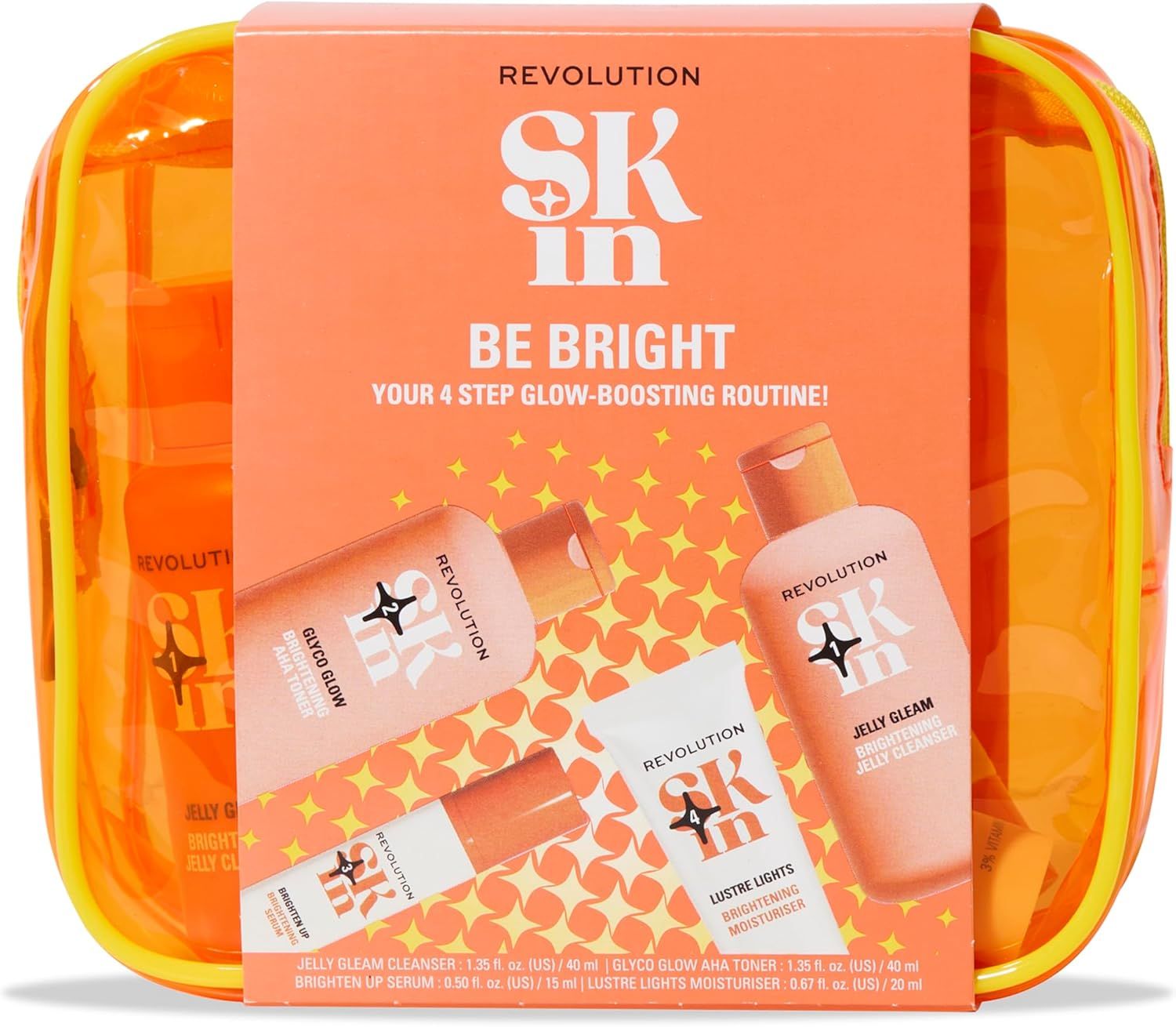 Esiet spilgts jūsu 4 pakāpju mirdzuma palielināšanas ikdienas komplekts Iluminador Estuches de cosmetica