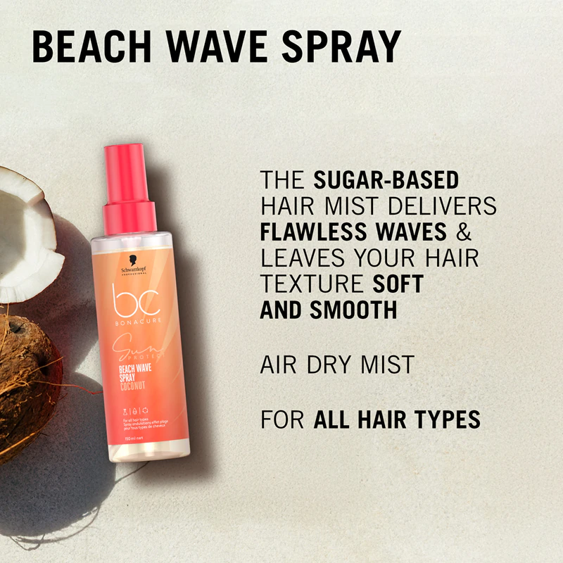 Schwarzkopf Professional BC Bonacure Sun Protect Beach Waves Spray voor een beachy look.