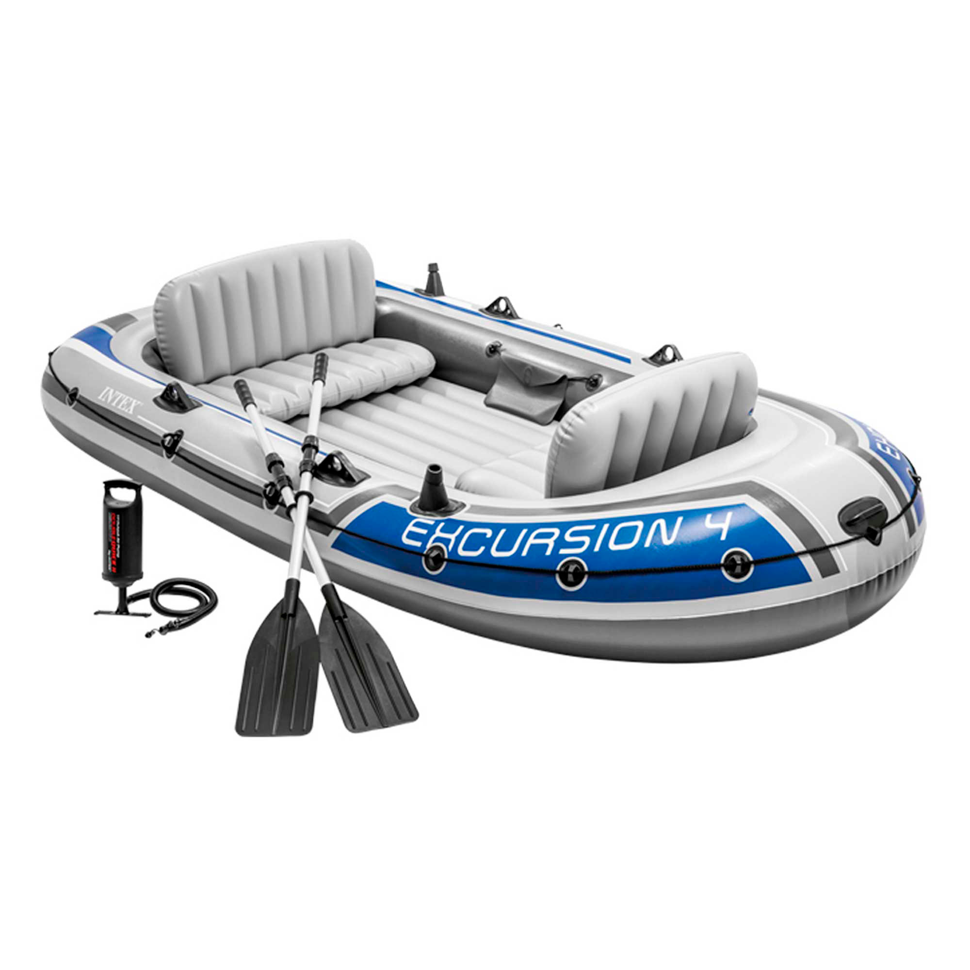 Intex Excursion 4 Inflatable Boat with 2 Oars 315x165x43 cm