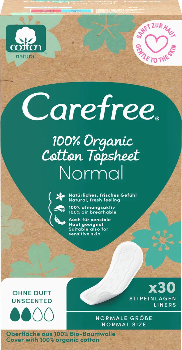 Carefree Organic Cotton Wkładki Higieniczne