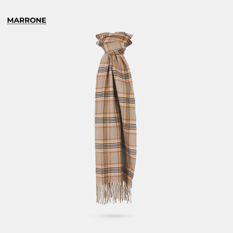 Sciarpa scozzese con frange