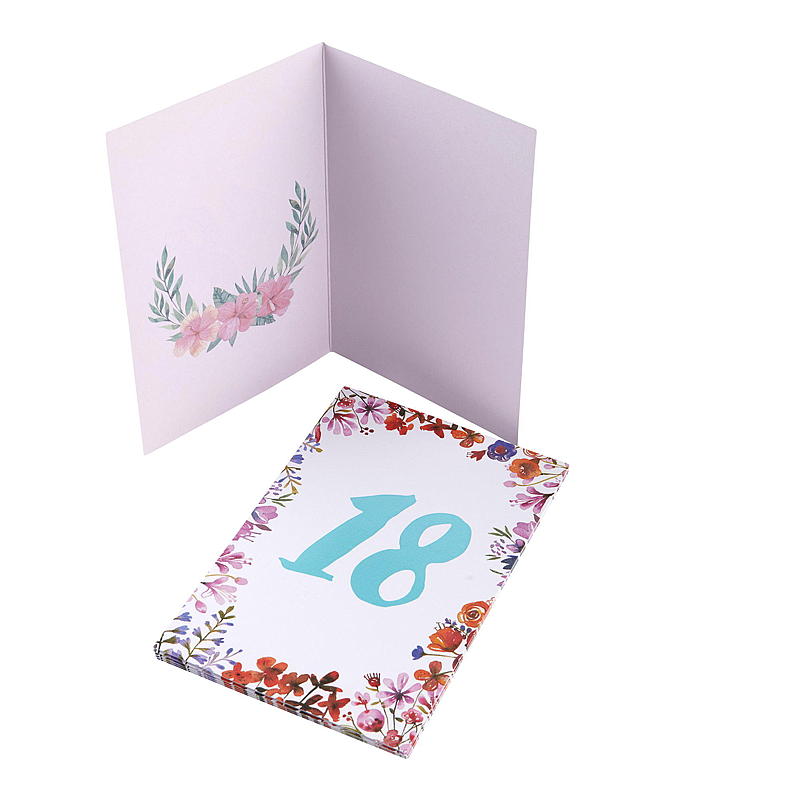 Tarjeta de felicitación, 18 años
