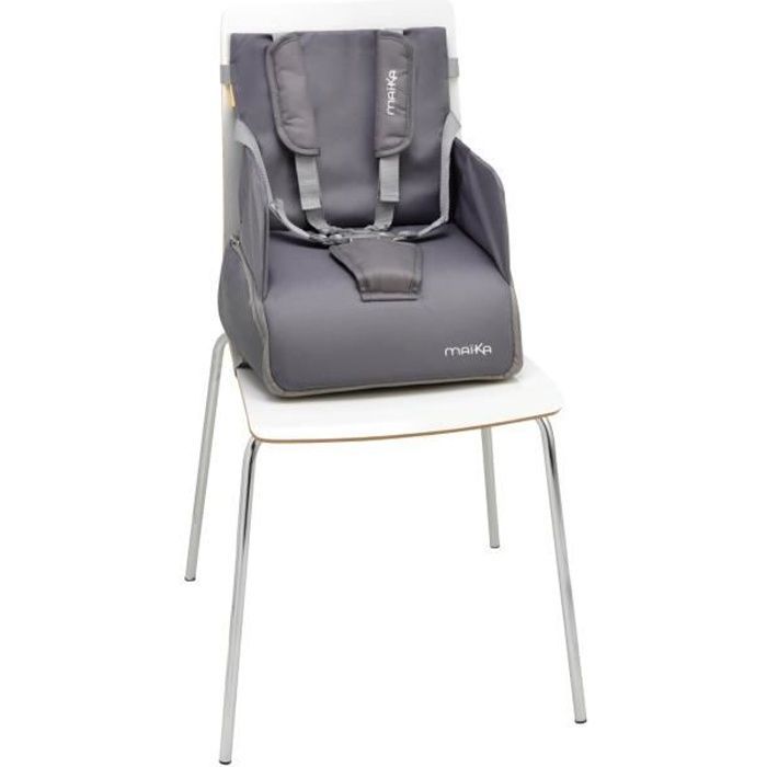 MAÏKA Portable Booster Seat - Anthracite Grey - 5-Point Harness - For babies from 6 months to 3 years