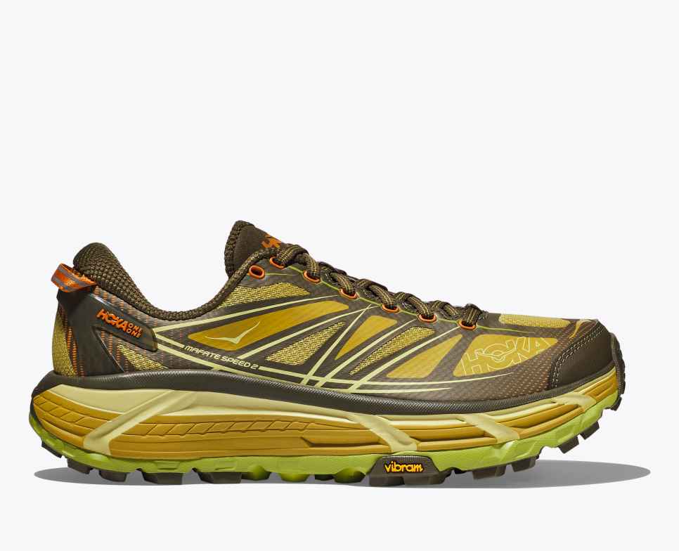 HOKA Mafate Speed 2 Oliva scura / Lichene dorato