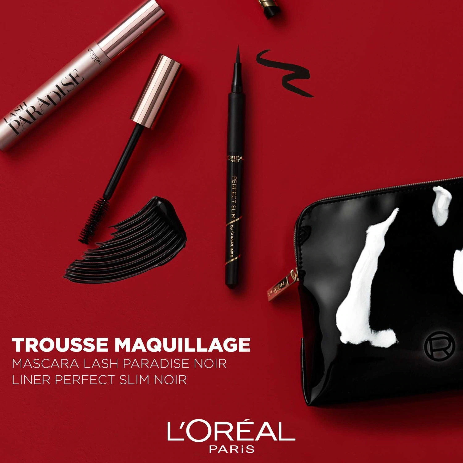 L’Oréal Paris Trousse Femme Luxe - Mascara Lash Paradise Noir Intense + Eyeliner Perfect Slim Noir - L'Oréal Paris
