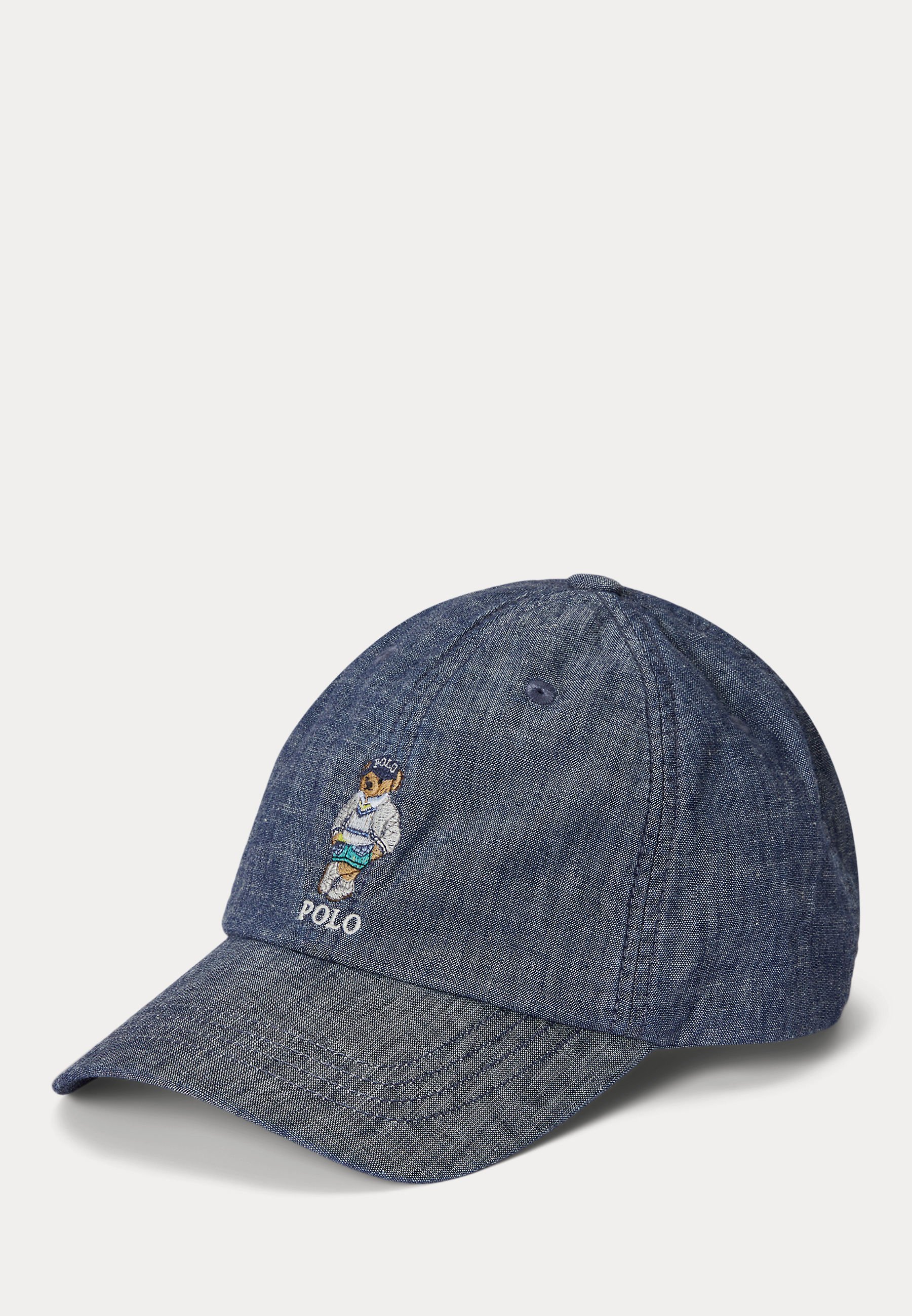 Casquette Polo Ralph Lauren POLO BEAR en coton chambray unisexe - Bleu denim