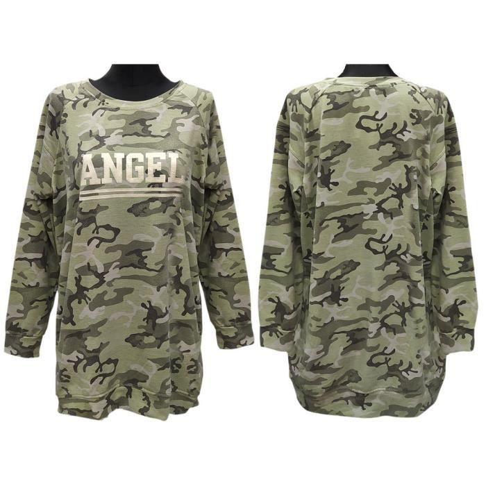 Sudadera para mujer - KID PARADISE - Diseño moderno - Verde - Manga larga - Cuello con capucha