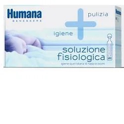HUMANA Solução salina para bebês Humana 5 ml x 20 frascos Higiene nasal Limpeza