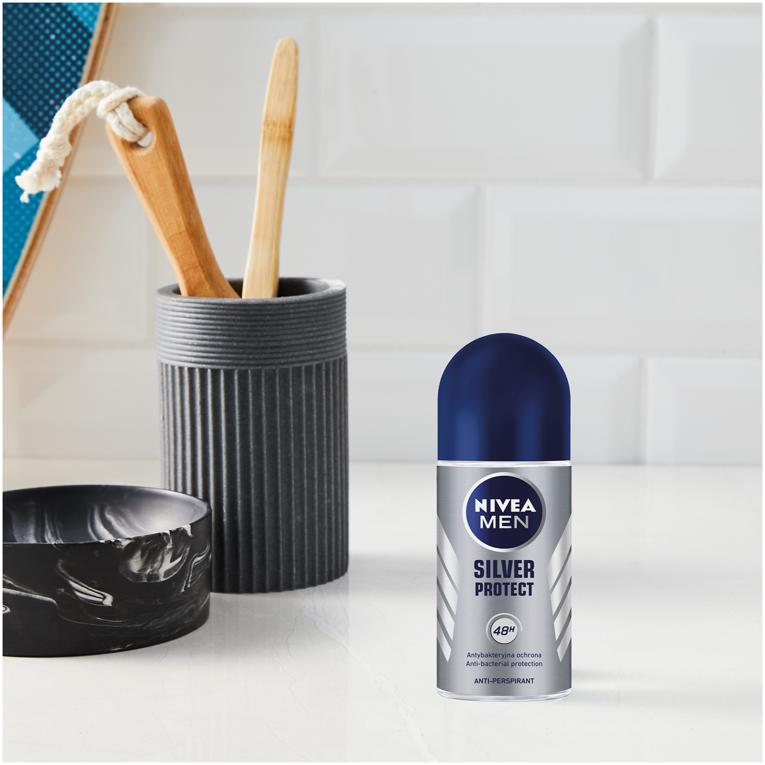 Nivea Men Antiperspirant Roll-on 50ml Silver Protect Men