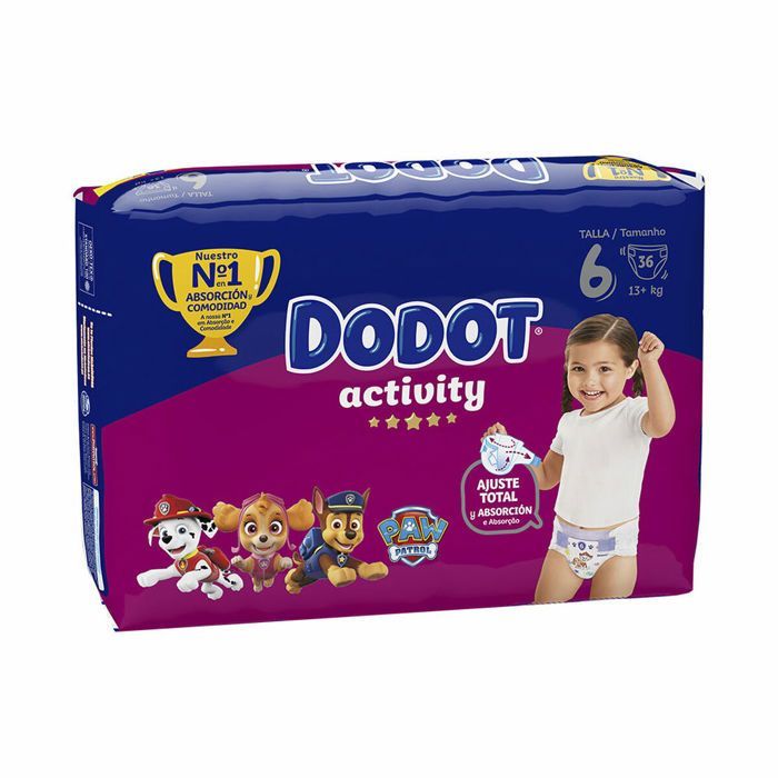 Dodot Jumbo Activity Pack, Size 6 - 36 pieces - Multicolor