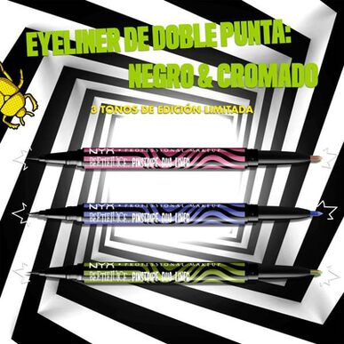 Lápiz delineador de ojos Nyx Professional Makeup Pinstripe Beetlejuice, 1 unidad