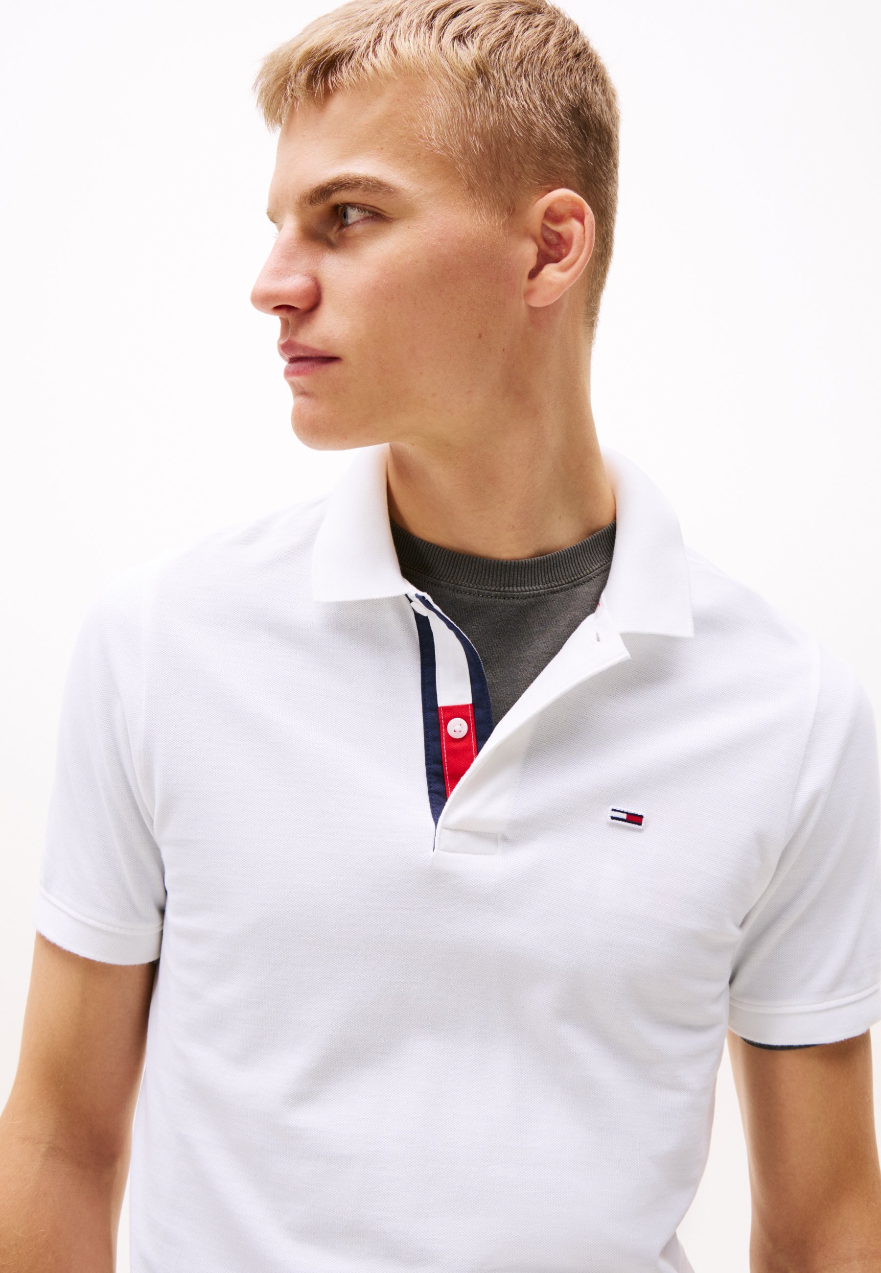 Tommy Jeans ORIGINAL FINE SLIM FIT - Poloshirt - klassiek wit