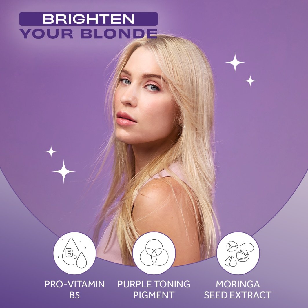 Sada na starostlivosť o vlasy Lee Stafford Bleach Blondes Purple tónovacia maska - 200 ml