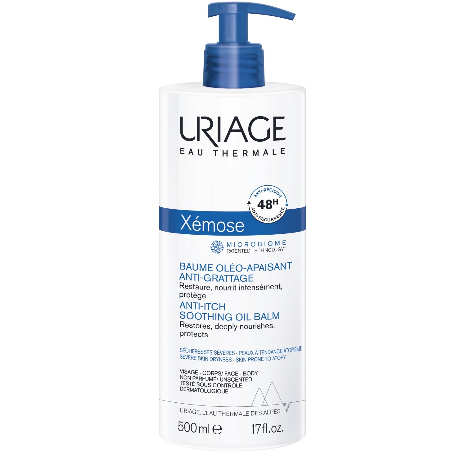 Uriage Balm Xémose pomirjujoč oljni balzam za praske - 500 ml