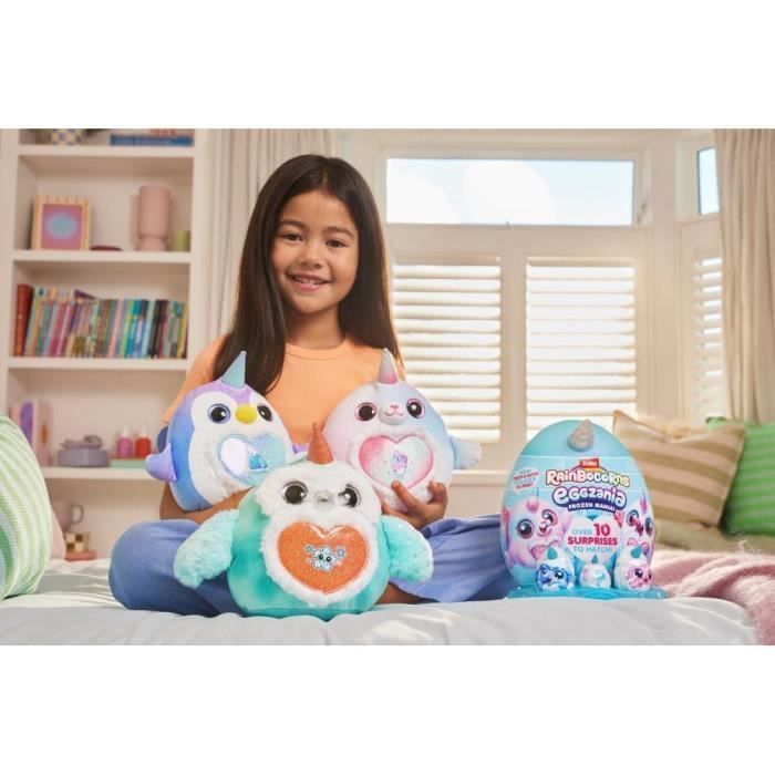 Surprise Plush Egg - RAINBOCORNS - Eggzania Frozen Mania - Frosty Theme - Plush to Discover - Accessories Included