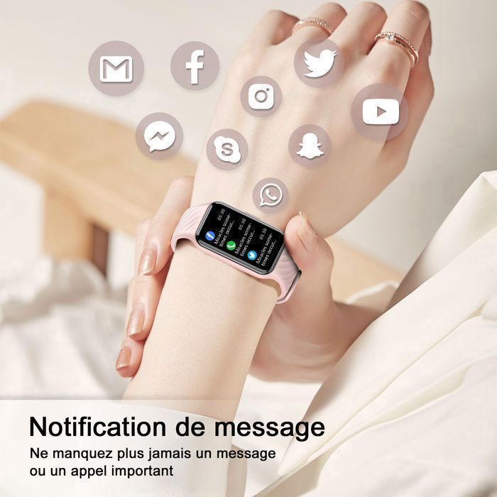 Blackview dames smartwatch 1,47 inch Garmin horloge met SpO2-meting, waterdicht, slaaptracker, calorieënteller en 24 sportmodi voor Android, iOS en Samsung.