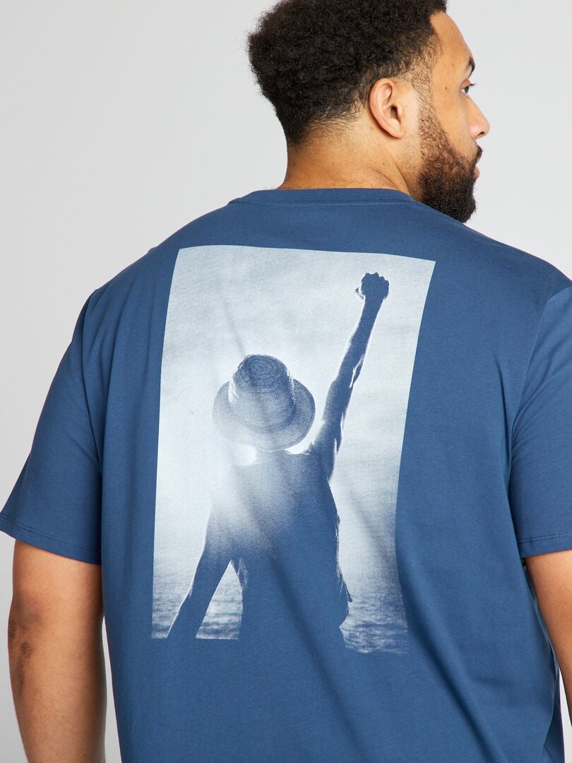 Camiseta de gola redonda 'One Piece' - AZUL