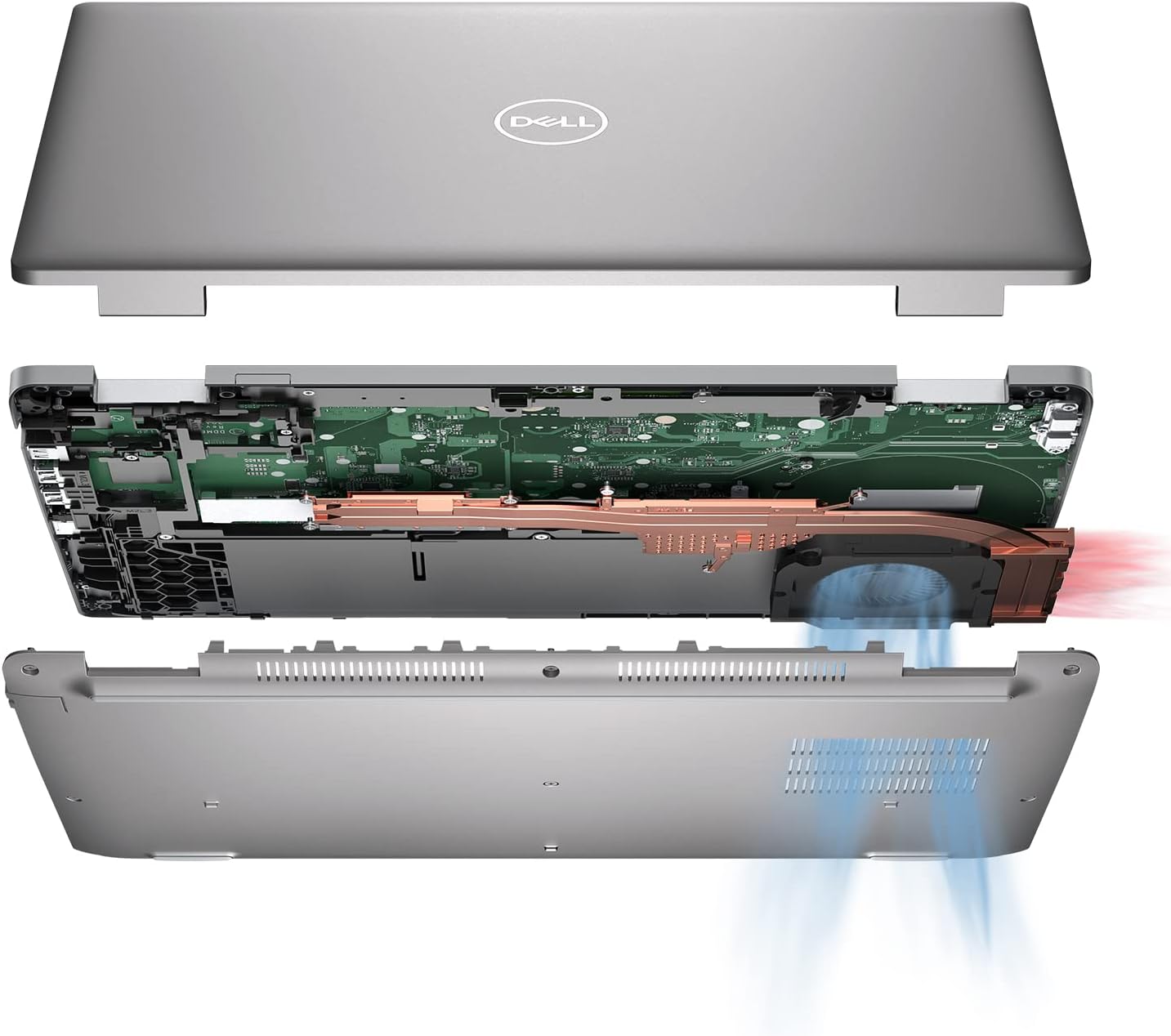 Dell Latitude 5530 zakelijke laptop, 15,6 inch Full HD-scherm, 12e generatie Intel Core i5-1235U, 16 GB RAM, 512 GB SSD, webcam, HDMI, Thunderbolt 4, verlicht toetsenbord, Wi-Fi 6, Windows 11 Pro, zilver