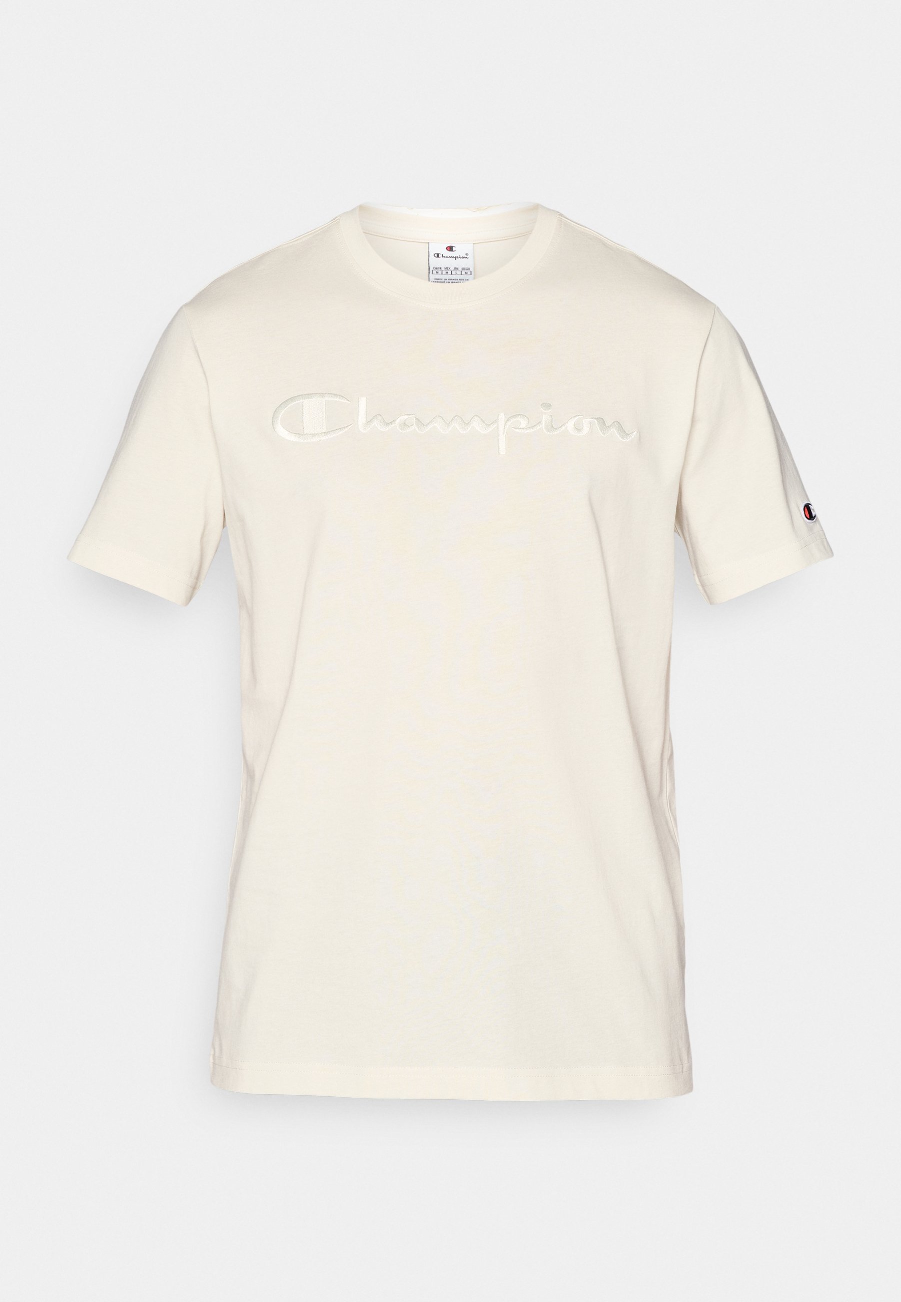 T-shirt imprimé Champion ICONS TONAL CREWNECK AVEC GRAND LOGO - beige