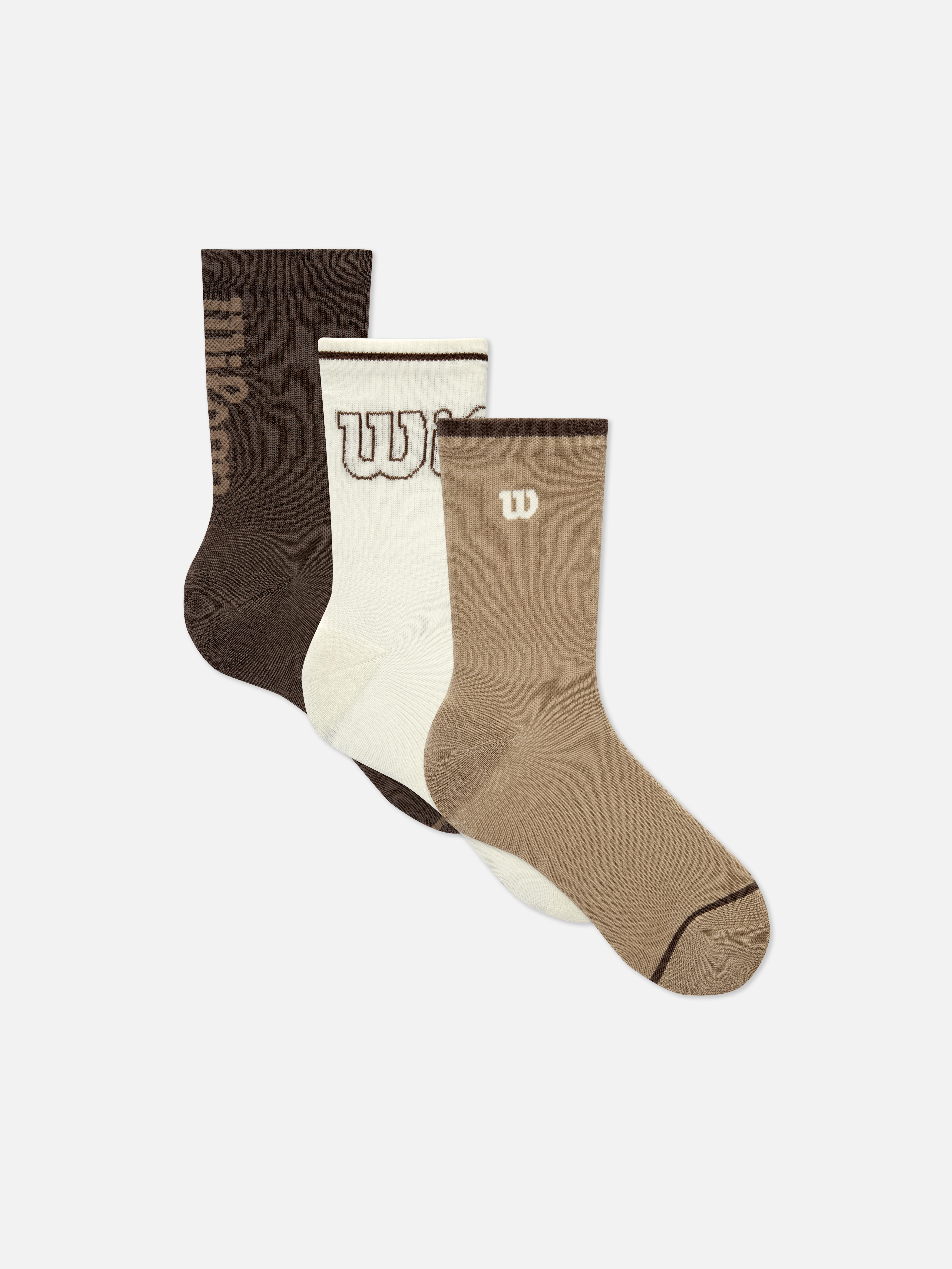 Wilson gepolsterte, mittelhohe Sportsocken, 3 Paar. Drei Paar gepolsterte Wilson Sportsocken in neutralem Design.