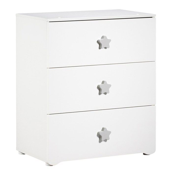 Complete baby bedroom set with 120x60cm cot and 3-drawer changing table - BASIC