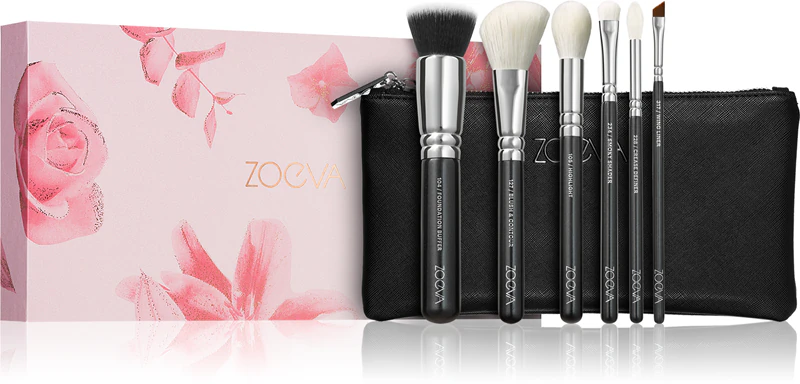 Conjunto de pincéis ZOEVA The Essential Brush Set com nécessaire