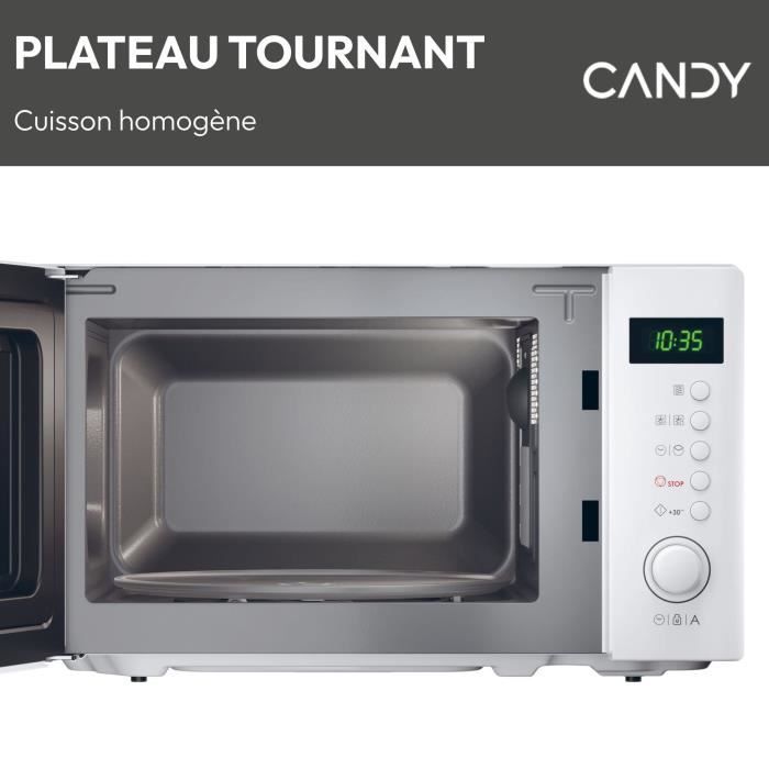 Candy Idea CMWA20SDLW 700W Digitale 20L Weiße Mikrowelle - Auftaufunktion - 5 Leistungsstufen - 8 Automatikprogramme