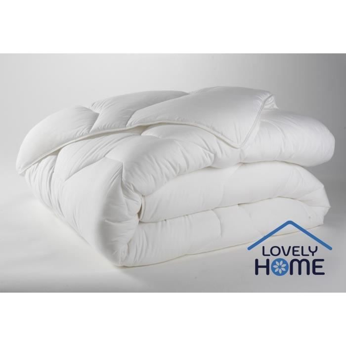 Edredom LOVELY HOME de peso médio, 350 g/m², antiácaros - 240 x 260 cm - Branco