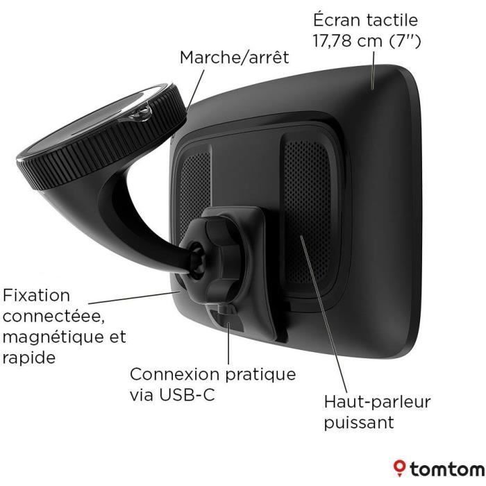 TomTom GO Camper Max de 2.ª generación - GPS para autocaravanas, caravanas y coches - Pantalla de 7 pulgadas - Puntos de interés específicos - Mapa mundial