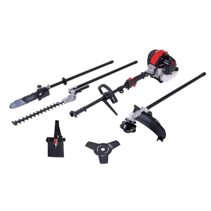 SCHEPPACH OMF52-4P 4-in-1 benzine bosmaaier (bosmaaier, snoeischaar, heggenschaar, kantenmaaier)