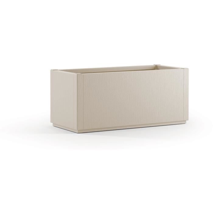 STEFANPLAST ETHICA Fioriera rettangolare 80 L - 80x36xh 35 cm - Chalk
