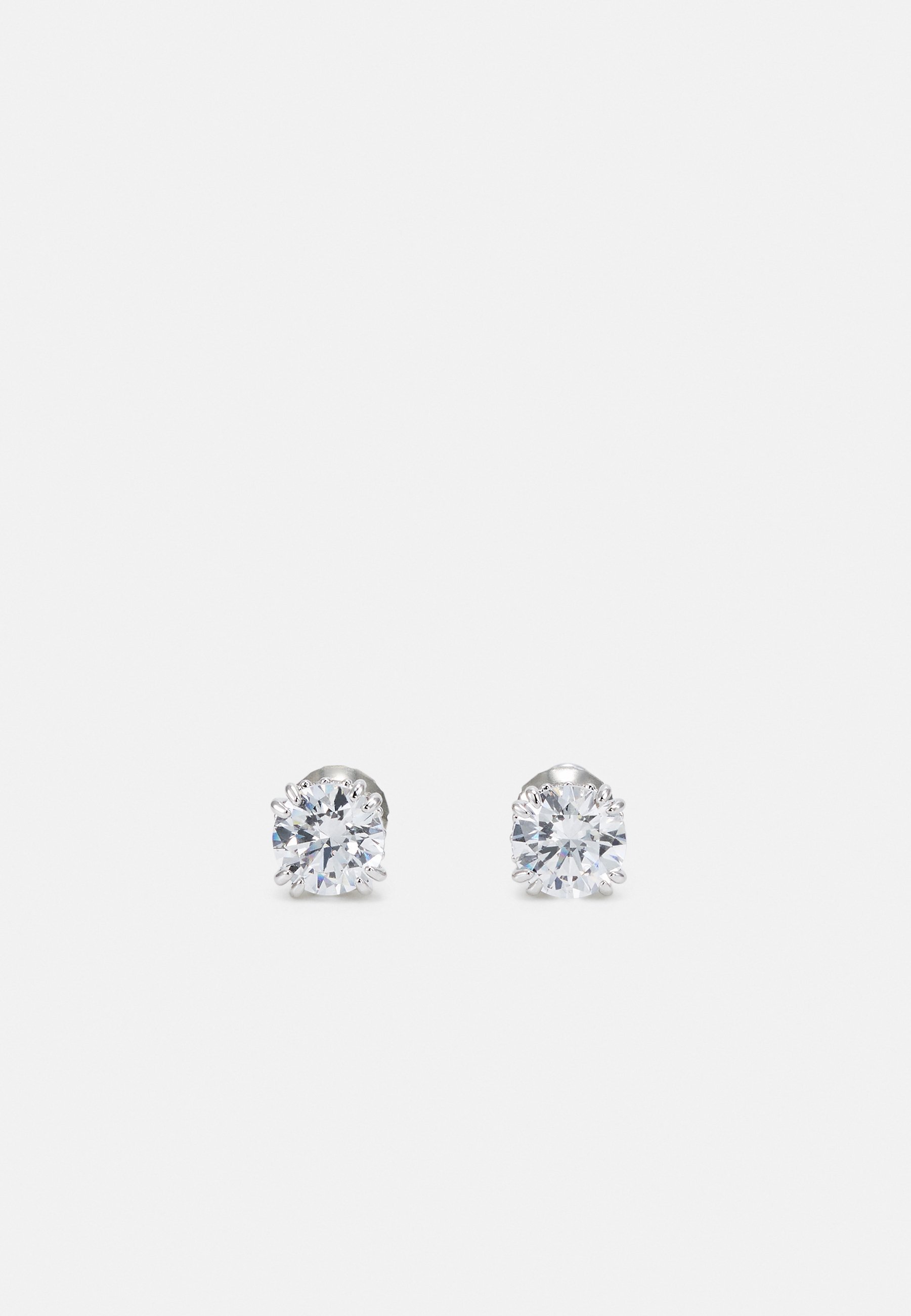 Swarovski STILLA STUD OORBELLEN RONDGESLEPEN - Oorbellen - zilverkleurig